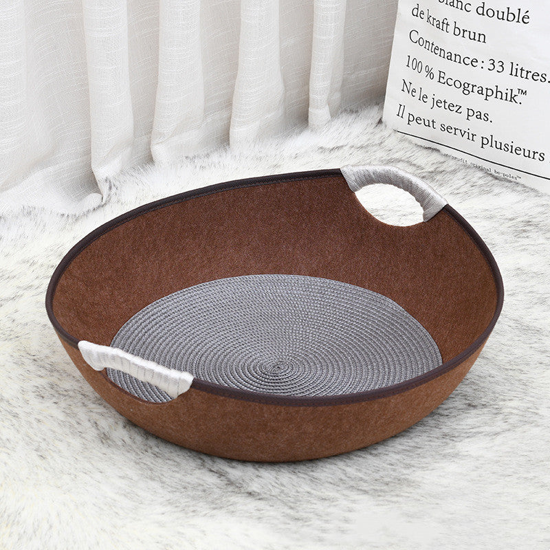 Creative Felt Pan Style Pet Cat Litter