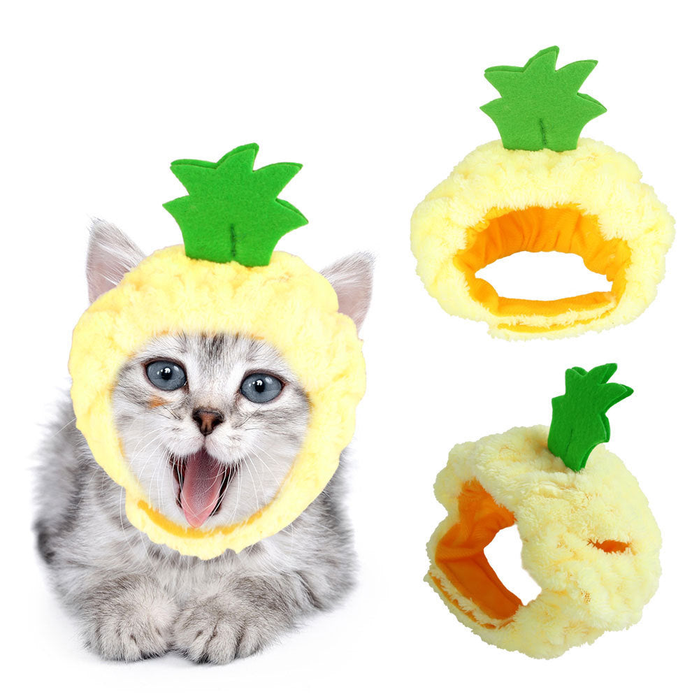 Pet Headgear Cute Cat Teddy Dress Up SUNFLOWER Cat Headdress Wig Cat Headgear Hat