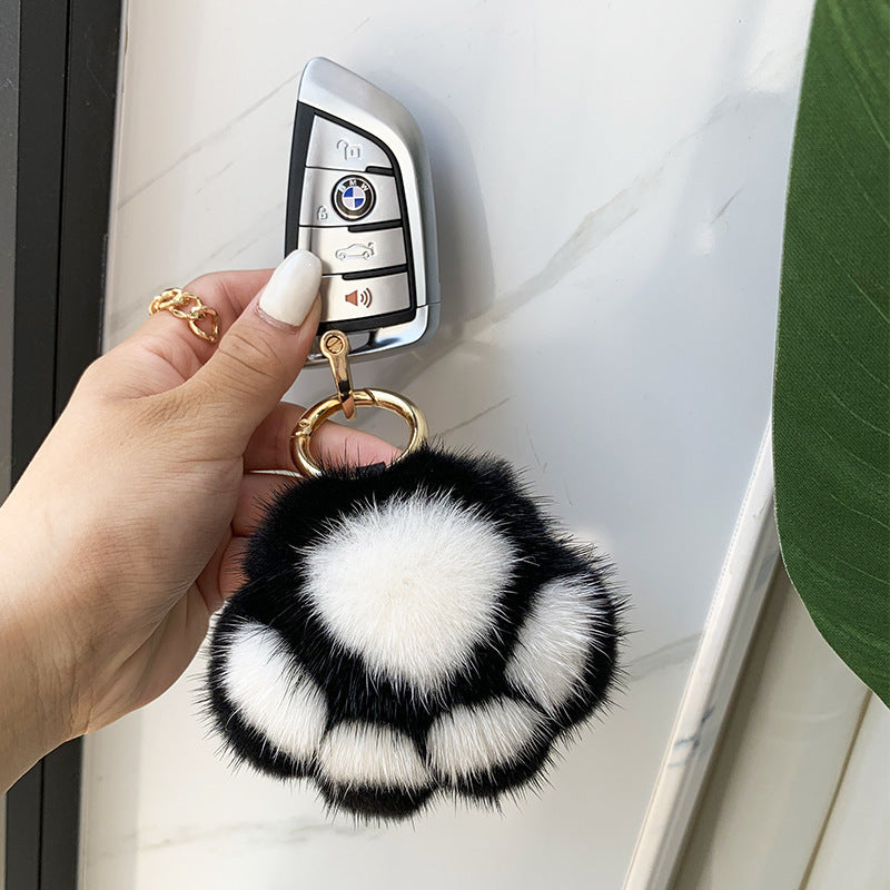 Cat Claw Mink Fur Imitation Fur Hanging Ornament Key Chain