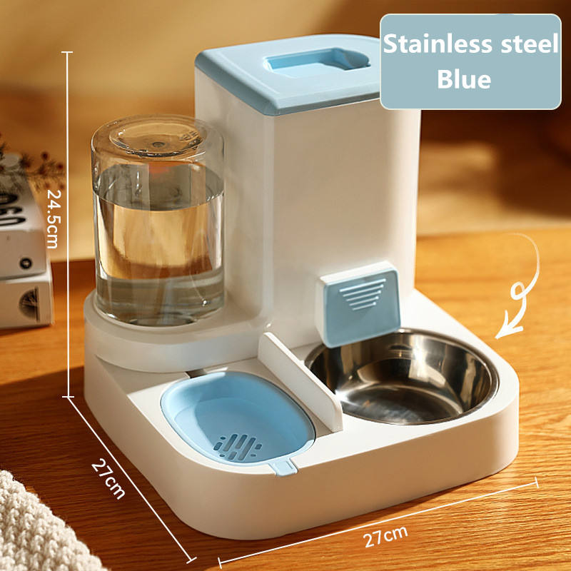 Automatic Cat Feeder Pet Bowls Dispenser Stainless Steel Bowls Cat Pet Feeder Automatic