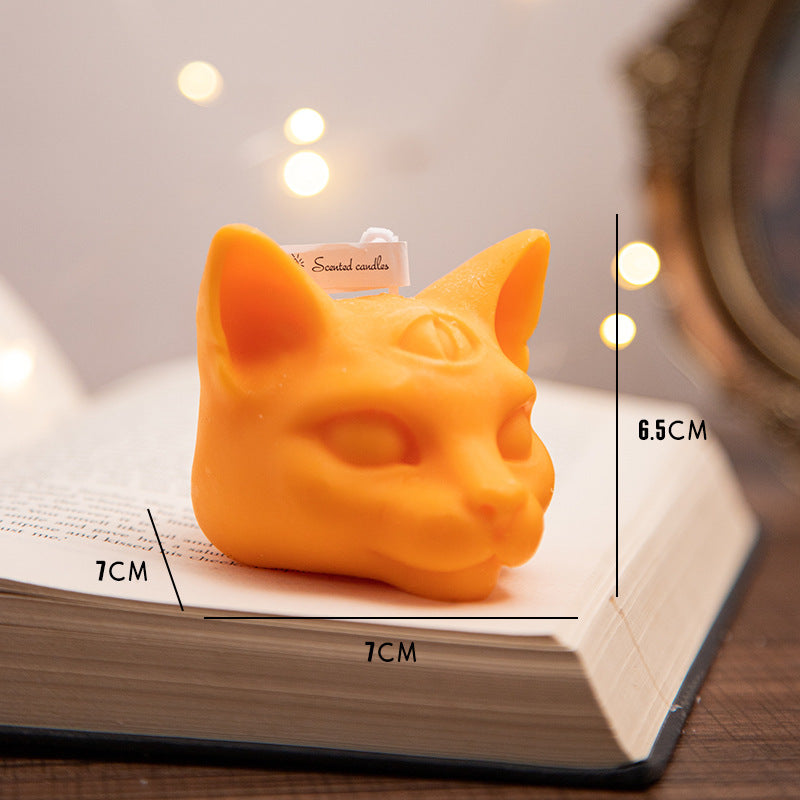 Halloween Three-eye Cat Head Aromatherapy Candle