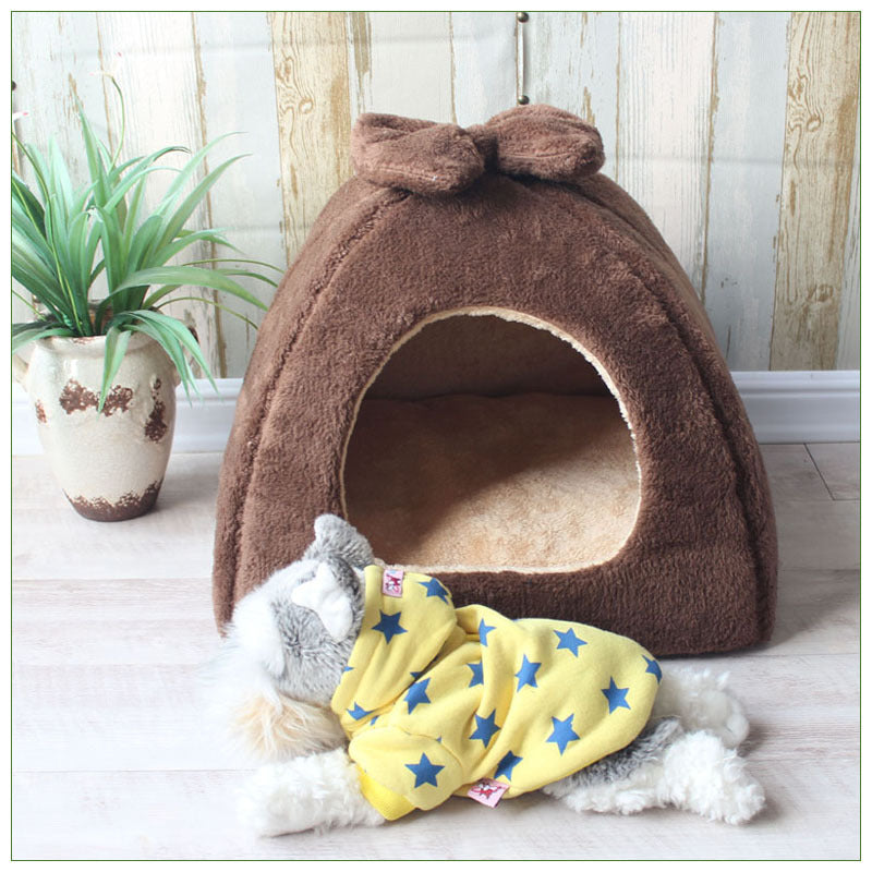 Cat Litter Winter Enclosed Warm Cat Villa Internet Celebrity Kennel Teddy Deerhound Chihuahua Yurt Pet Litter