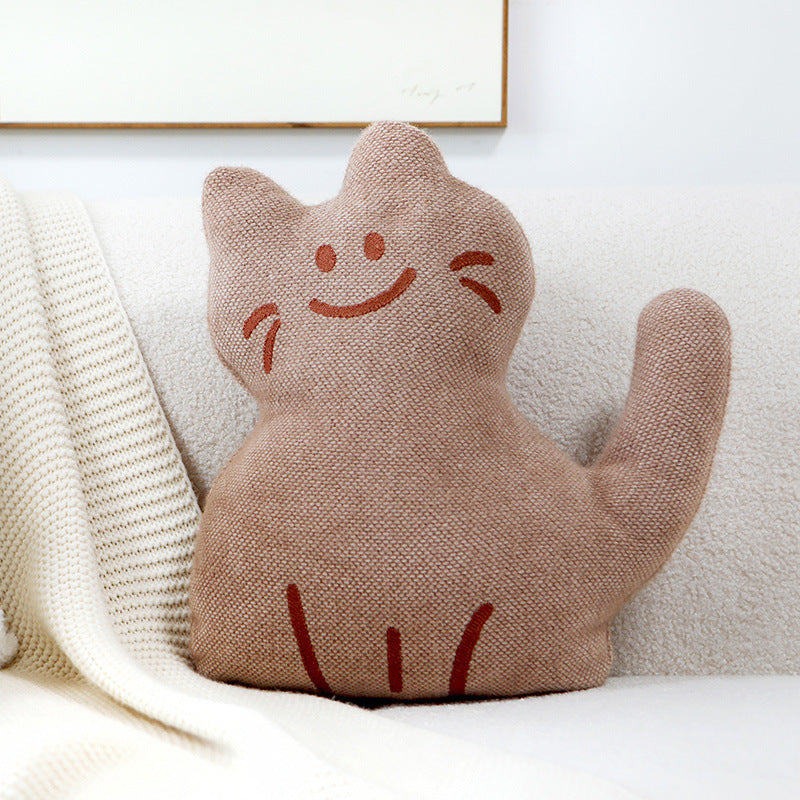 Cat Pillow Cover Cartoon Living Room Sofa