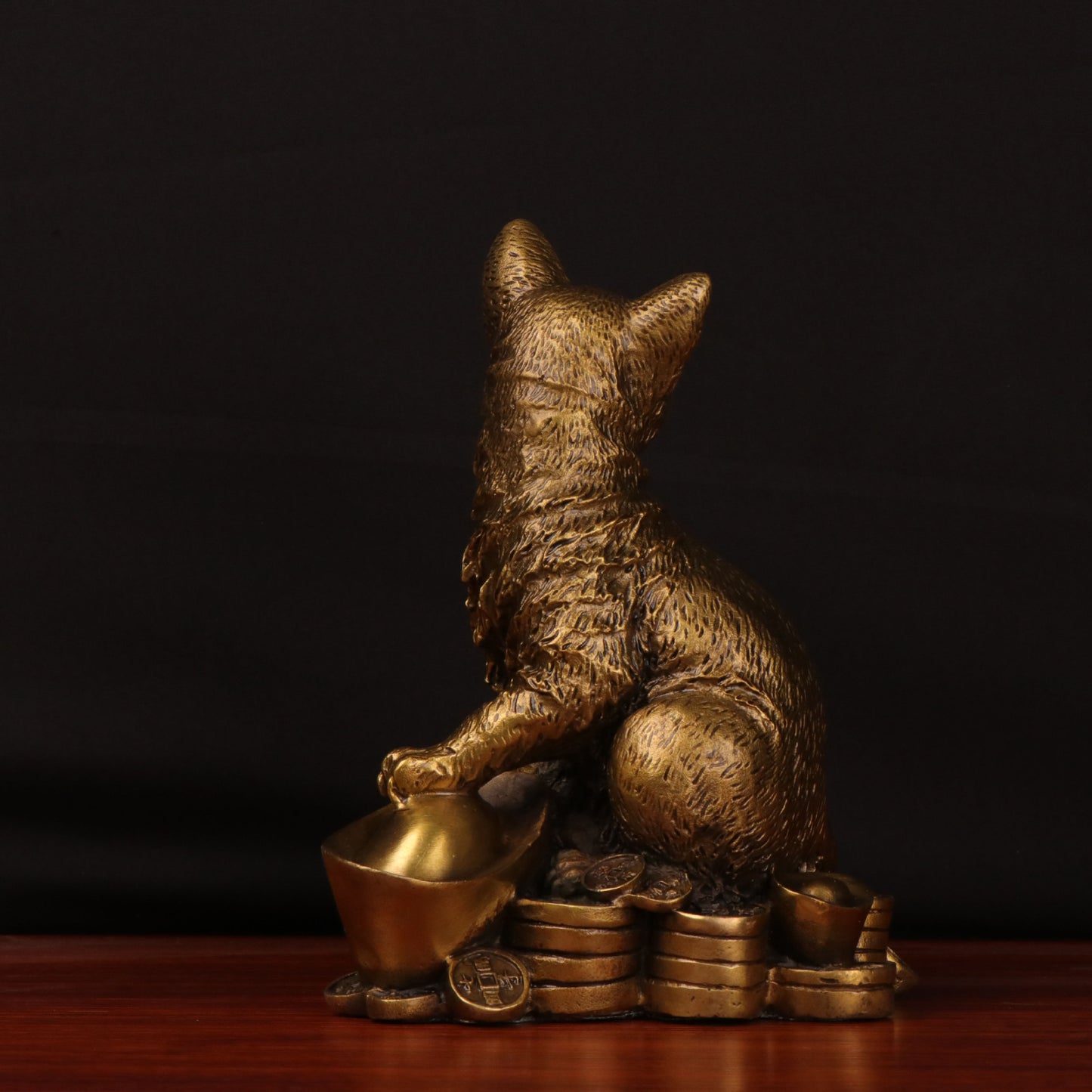 Pure Copper Cat IngotHome Office Ornaments