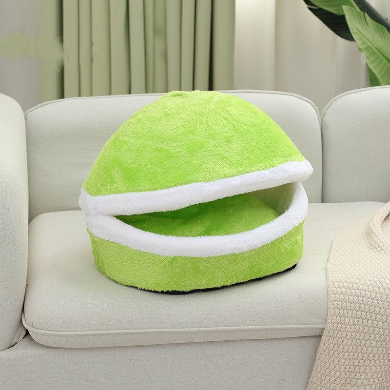 Removable cat litter dog kennel pet nest hamburger nest shell