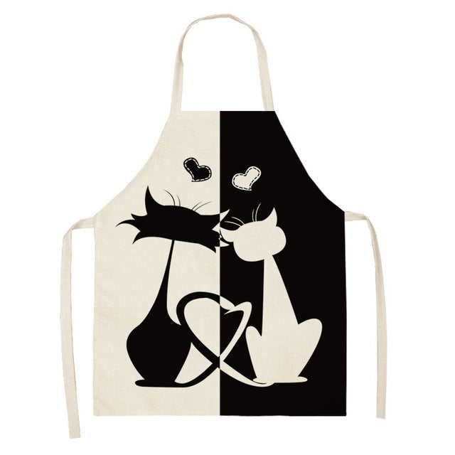 Cute Cartoon Cat In Apron