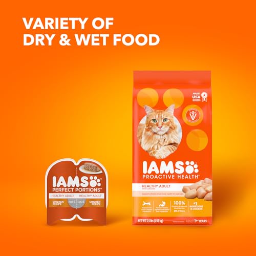 IAMS Proactive Health Healthy Adult Dry Cat Food with Chicken, 3.5 lb. Bag