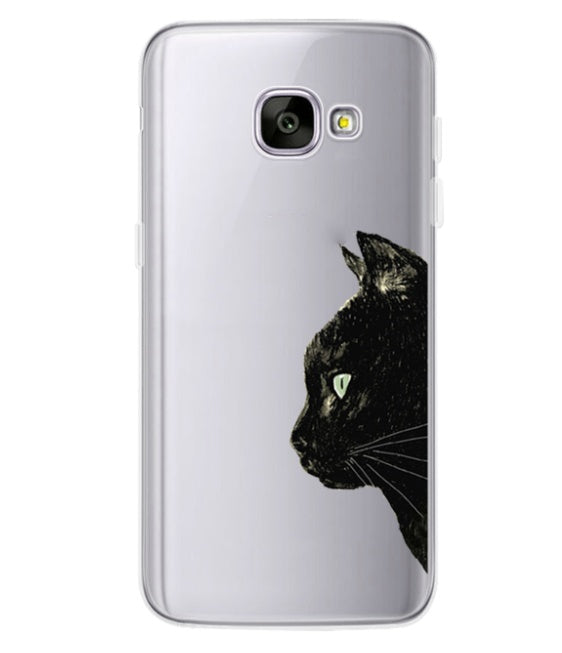 Ultra-thin soft plastic cartoon phone case cat mobile phone case