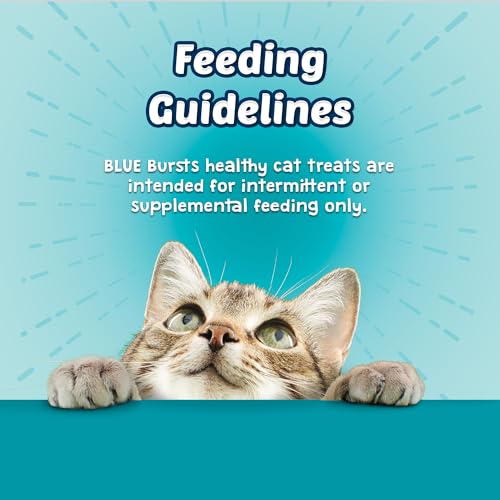 Blue Buffalo Bursts Crunchy & Creamy Cat Treats, Great for Training, Savory Seafood, 5-oz Bag