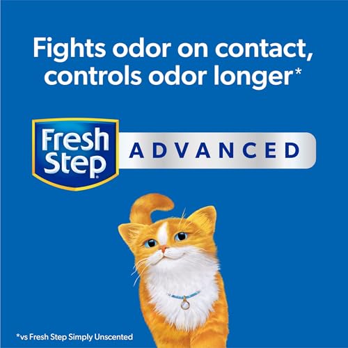 Fresh Step Advanced Simply Unscented Clumping Litter, Fresh Step Unscented Cat Litter Fights Odor on Contact, 18.5 lb. Box