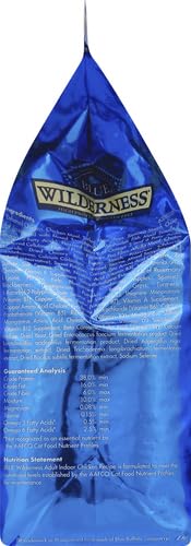 Blue Buffalo Wilderness Natural Adult Dry Cat Food Indoor Cats, High-Protein & Grain-Free, Chicken, 5-lb. Bag