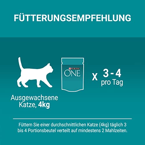 PURINA ONE Adult Katzenfutter nass, Sorten-Mix, 40er Pack (40 x 85g)