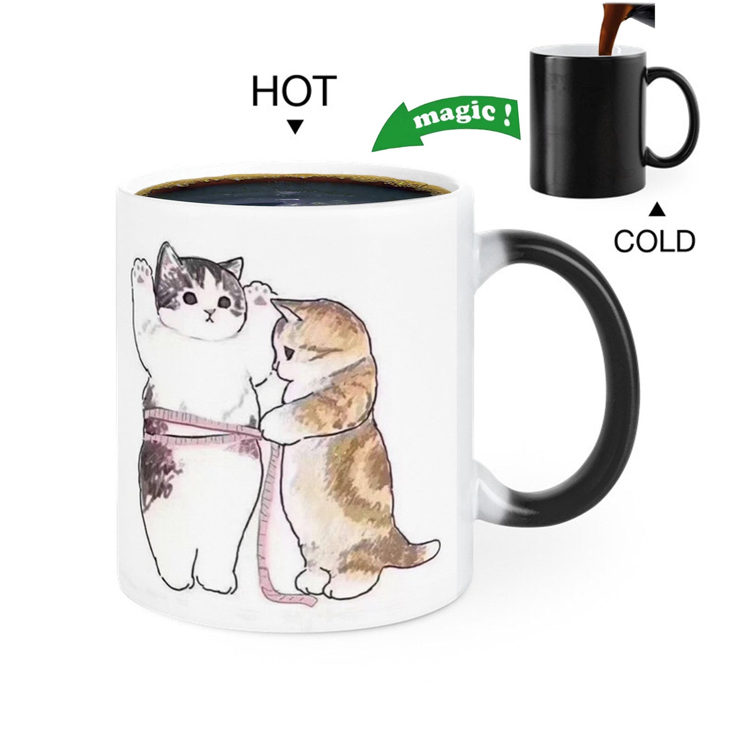 Slimming Cat Discoloration Ceramic Mug