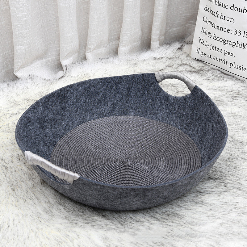 Creative Felt Pan Style Pet Cat Litter