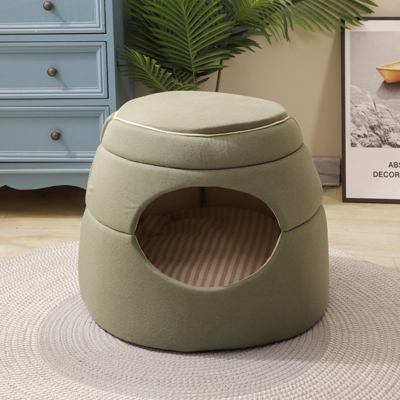 Tree Hole Cat Litter, Multi-functional Four-season Small Dog And Cat Universal Teddy Pomeranian Warm Kennel