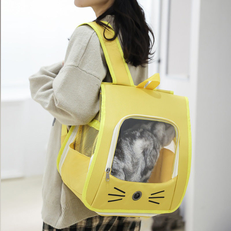 Pet Cat Carrier Bag Cat Backpack Outdoor Breathable Portable Shoulders Bag For Cats Small Dogs Transport Carrier