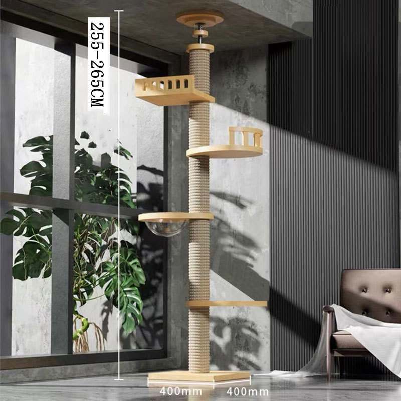 Solid Wood Column Cat Climbing Frame Toy