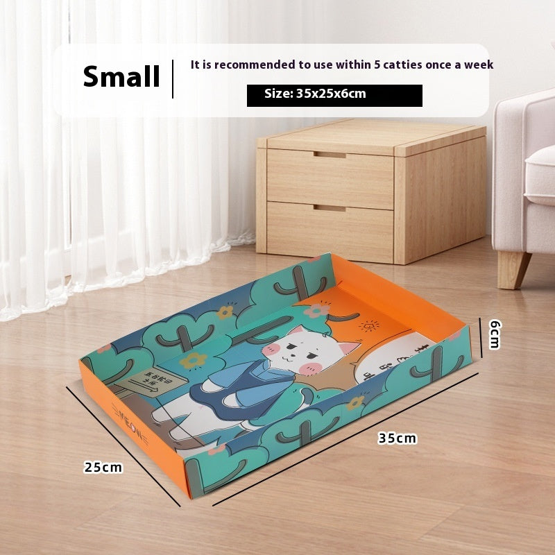 Portable Folding Semi-open Thickened Disposable Litter Box