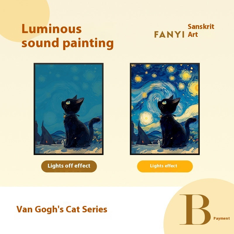 Van Gogh Cat Series Cute Creative Audio Gift