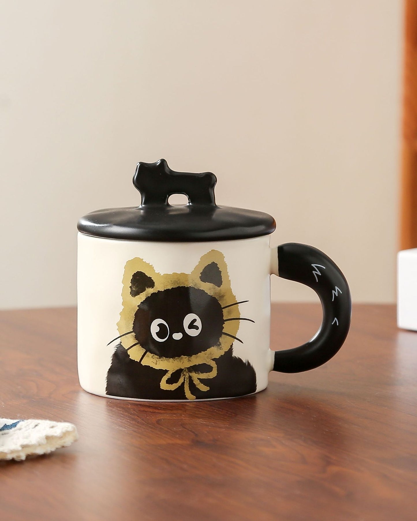 Creative Statement Cat Mug With Lid