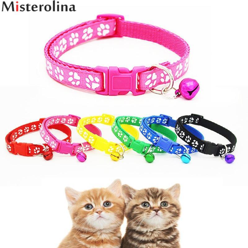 Safety Nylon Cat Collar Lovely Lovely Adjustable Pet Collar Cats Collars With Bell