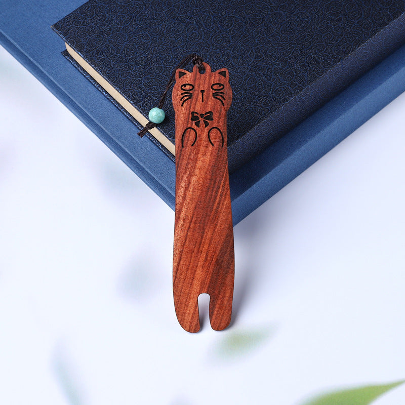 New Cute Cat Sandalwood Bookmark