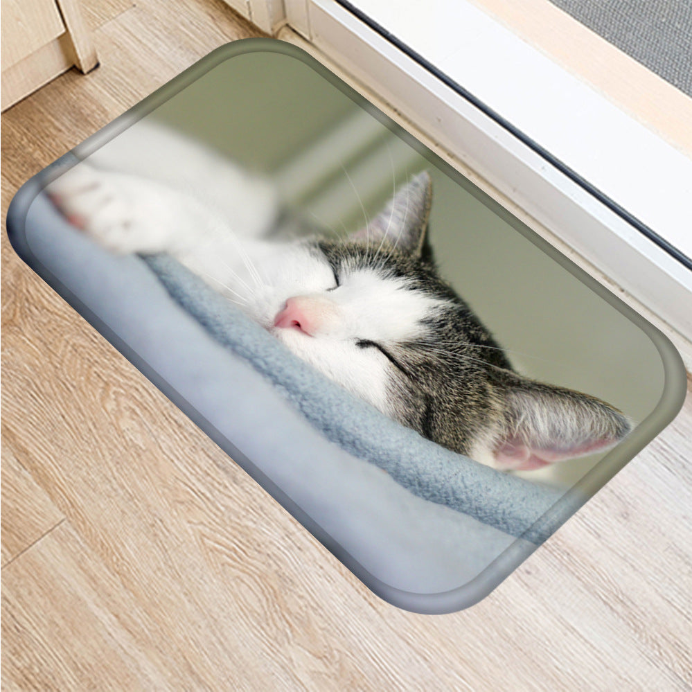 Animal cat bathroom non slip pad doormat