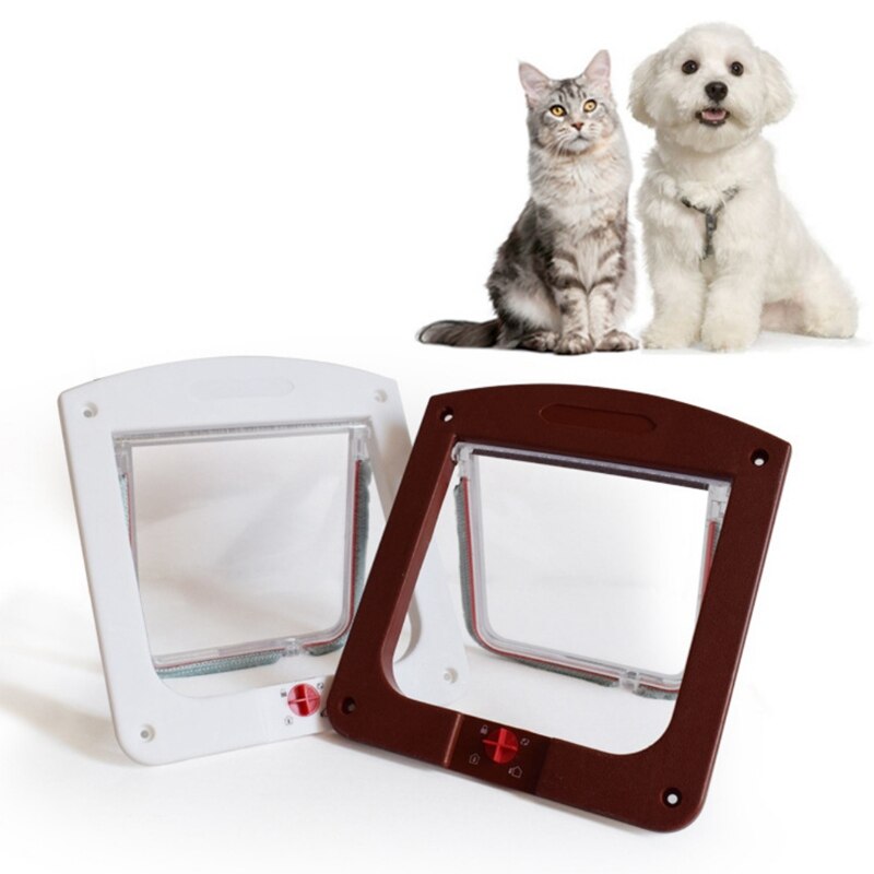 Pet Cat Puppy Dog Gates Door Lockable Safe Flap Door Pet Safety Products Lock Suitable For Any Wall Or Door Fences Gates Window