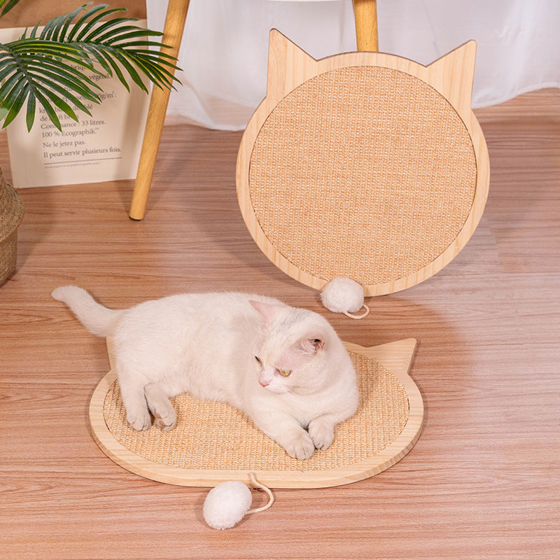 Solid wood sisal cat scratching board claw sharpener