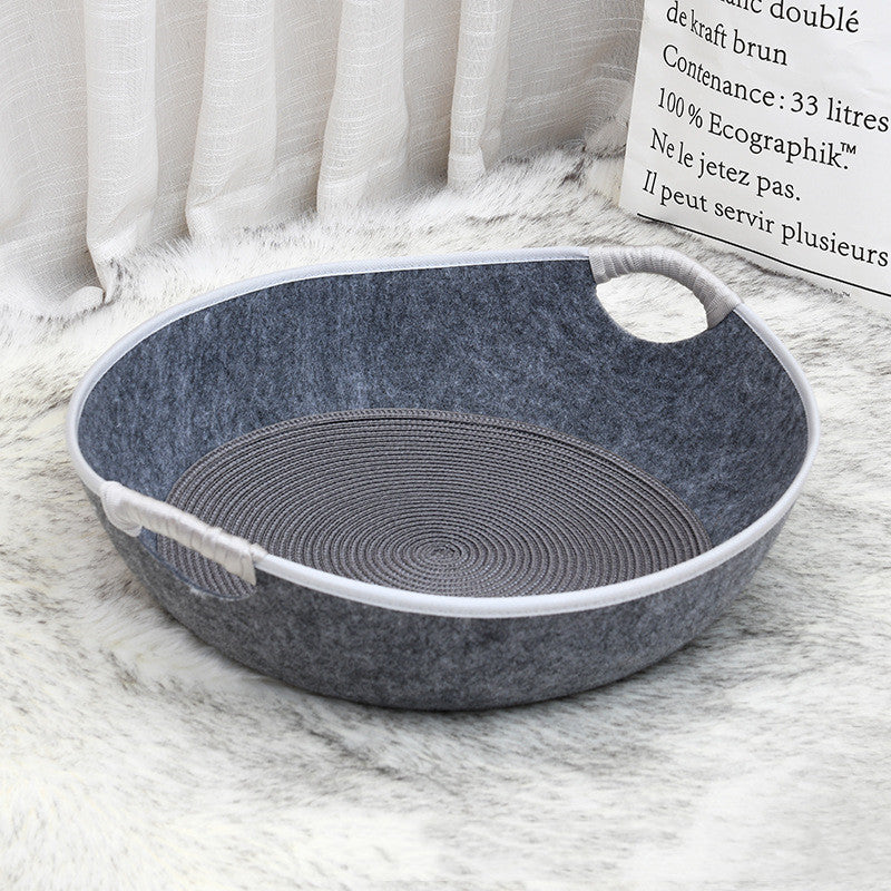 Creative Felt Pan Style Pet Cat Litter