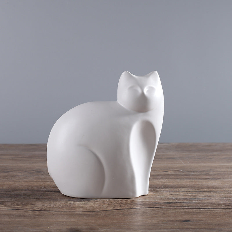 Nordic style cute black and white cat ornaments