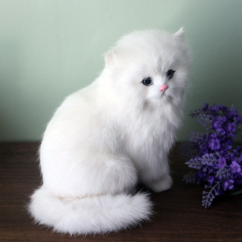 Handmade Imitation Persian Cat With Real Fur