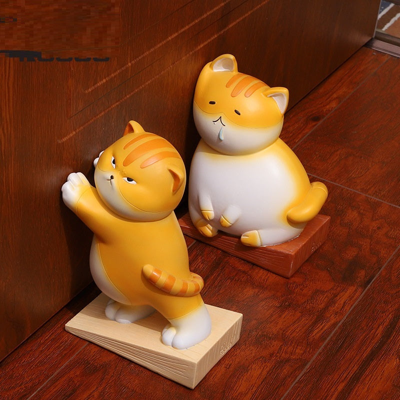 Cartoon Cat Resin Door Stopper Home Decoration Blocking