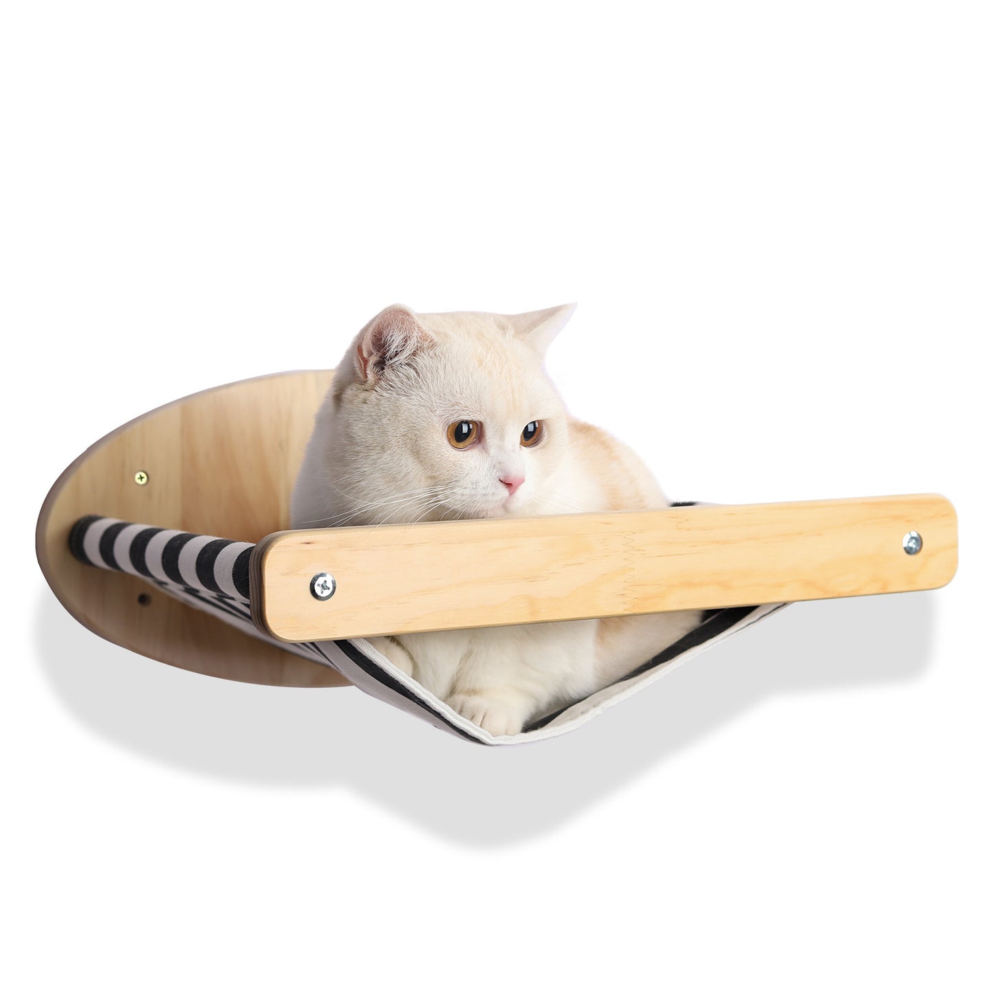 Cat Climbing Frame Wall-Mounted Solid Wood Wall Hanging Sisal Column Cat Toy Jumping Platform Scratching Board