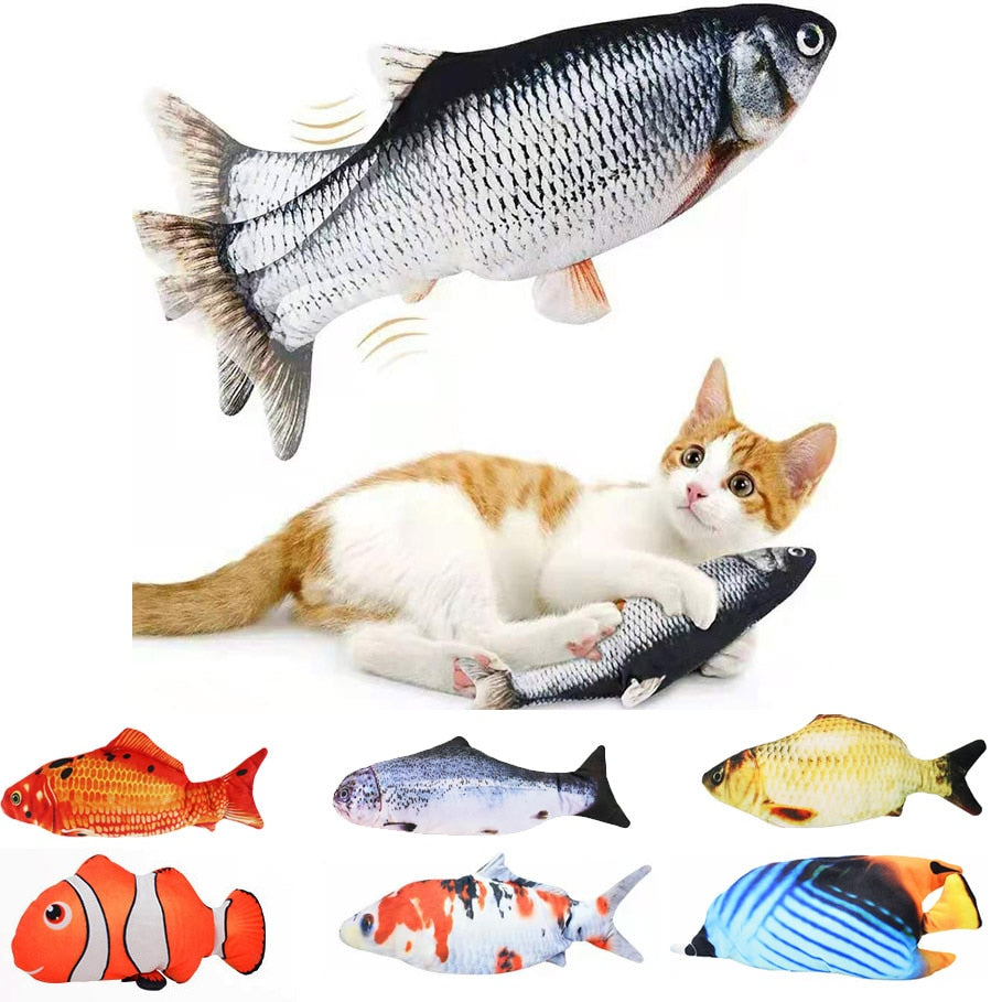 Cat USB Charger Toy Fish Interactive Electric floppy Fish Cat toy Realistic Pet Cats Chew Bite Toys Pet Supplies Cats toy