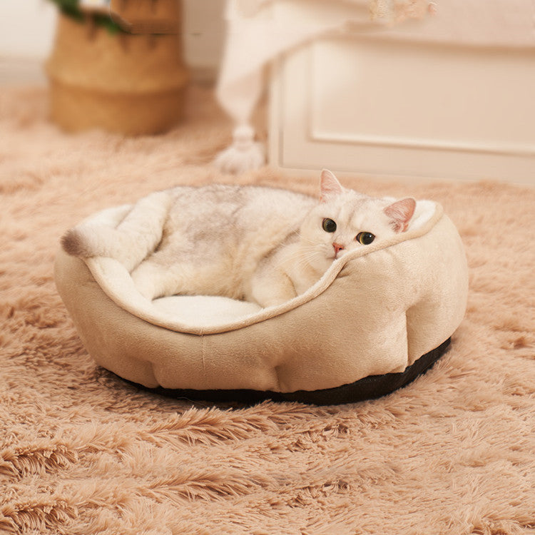 Pet Cat Warm Semi-enclosed Cold-proof Litter Mat