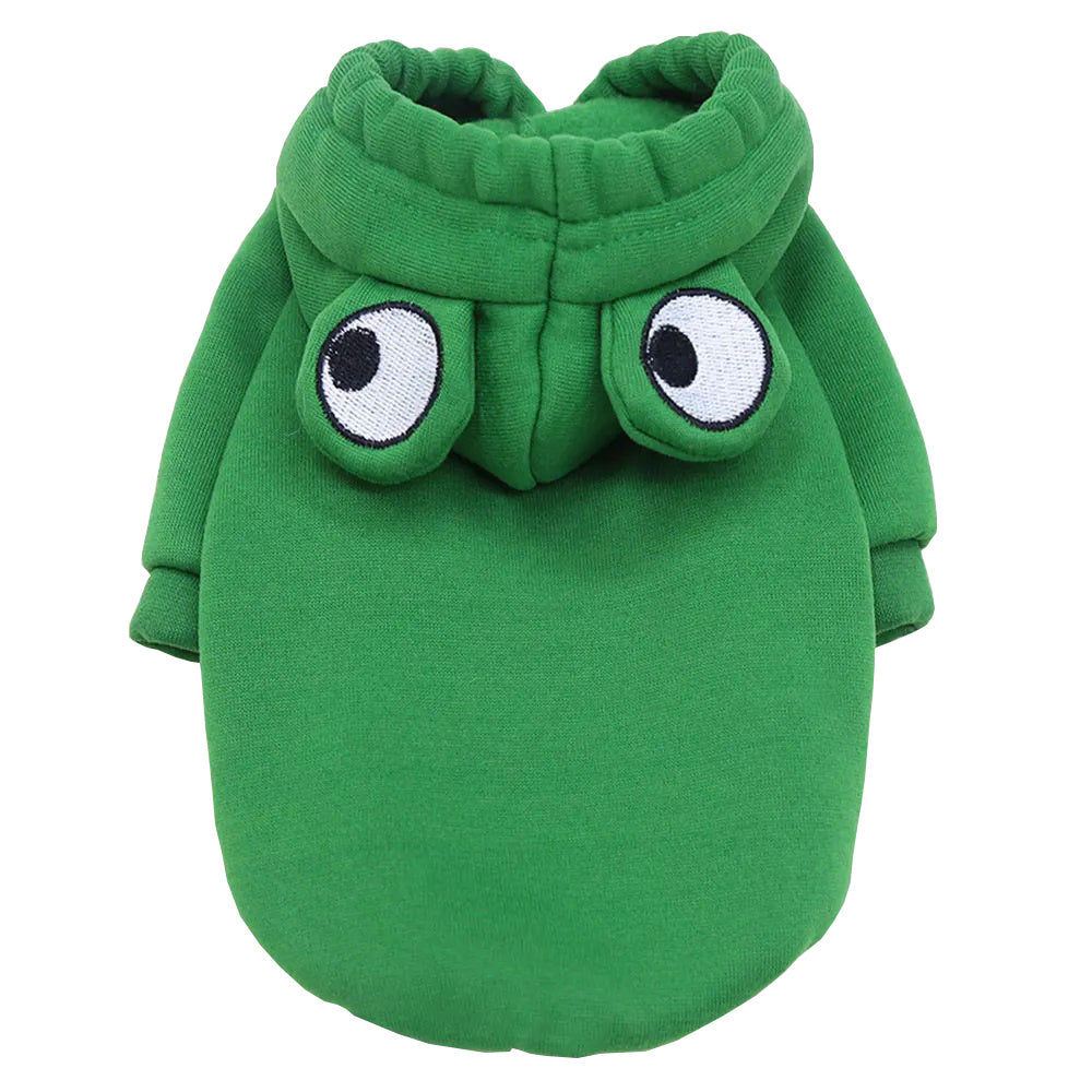 Soft Warm Cat Clothes For Small Dogs Cats Funny Halloween Cosplay Frog Costume Kitten Creative Sweatshirts Pet Autumn Hoodies