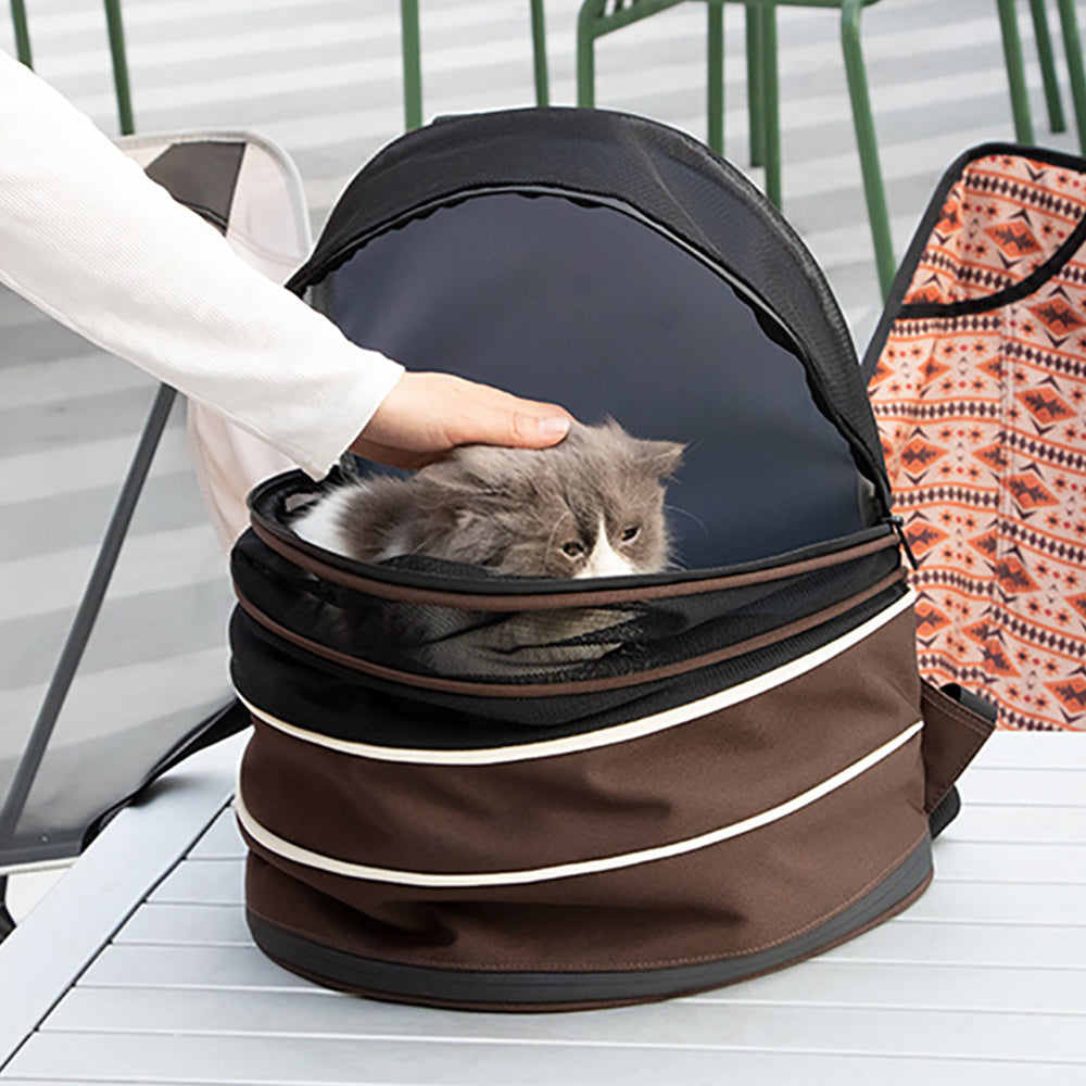 Portable Double Shoulder Pet Bag Breathable Cat Backpack