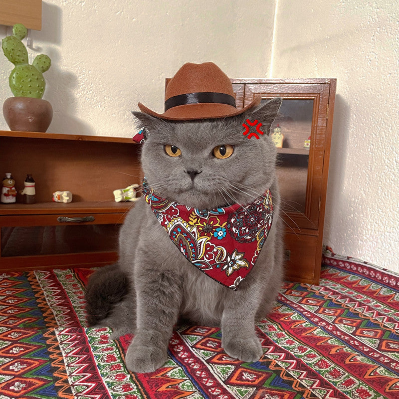 Cat Decorative Hat Pet Headwear Western