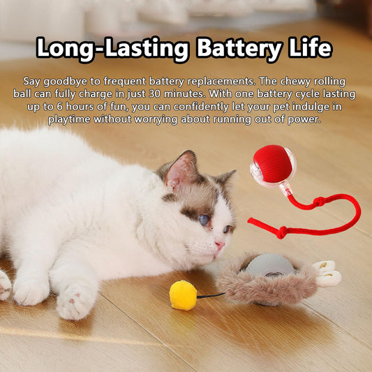 New Design 360° Smart Automatic Interactive Cat Smart Ball Toy Interactive Cat Toys Rolling Ball with USB Charger