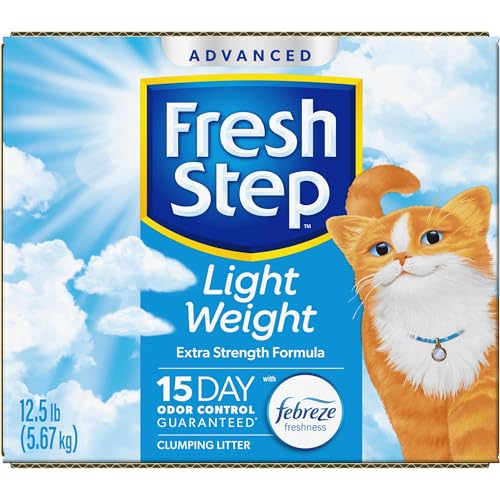 Fresh Step Light Weight Advanced Extreme Cat Litter with Febreze Freshness, Extra Strength Formula Clumping Litter, 25 lbs. (2 x 12.5 lb. Box)