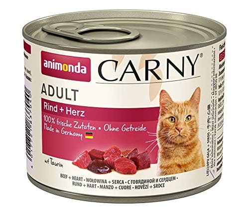 Carny Katzen Nassfutter Mix Herzhafte Variation (12 x 200g), Katzen Nassfutter ohne Getreide und Zucker für ausgewachsene Katzen von animonda mit frischen fleischlichen Zutaten