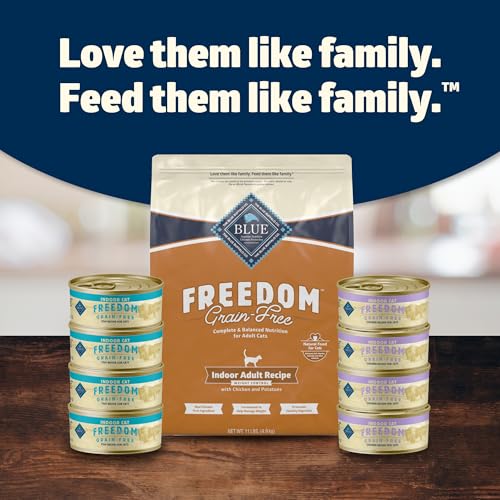 Blue Buffalo Freedom Grain-Free Adult Weight Control Dry Cat Food, Complete & Balanced Nutrition for Indoor Cats, Chicken Recipe, 11-lb. Bag