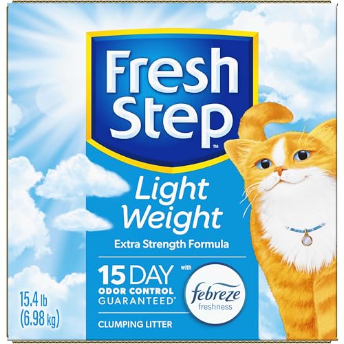 Fresh Step Light Weight Clumping Litter, Extra Strength Formula With Febreze Freshness, 15.4 lb. Box