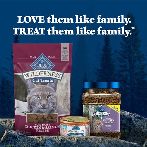 Blue Buffalo Wilderness Grain Free Soft-Moist Cat Treats, Chicken & Salmon 2-oz Bag