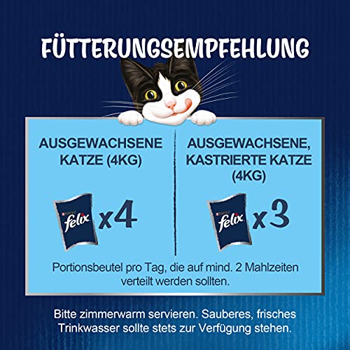 FELIX So gut wie es aussieht Geschmacksvielfalt vom Land in Gelee Katzennassfutter 44x85g Portionsbeutel