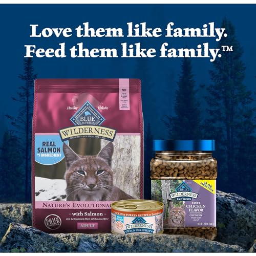 Blue Buffalo Wilderness Natural High Protein Grain Free Salmon Dry Food for Adult Cats 11 lbs.