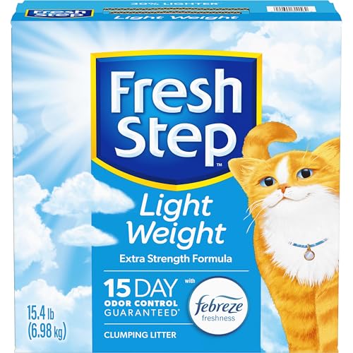 Fresh Step Light Weight Clumping Litter, Extra Strength Formula With Febreze Freshness, 15.4 lb. Box