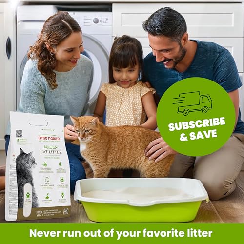 Natural Unscented Cat Litter - 10 lbs - Plant-Based, Clumping, Biodegradable, Non-Toxic, Compostable, Eco-Friendly, Odor Control, Low Dust, Safe for Cats & Kittens.