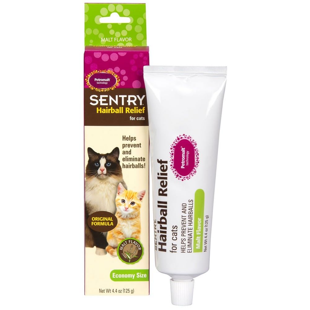 Sentry Hairball Relief for Cats,Malt Flavor,4.4 Ounces